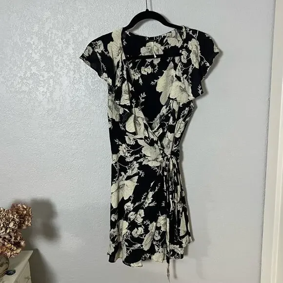 Free People French Quarter Floral Wrap Mini Dress - Picture 2 of 8
